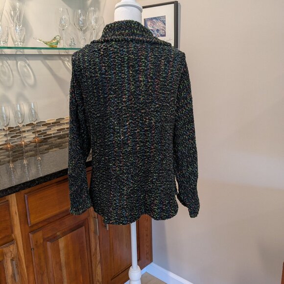Glenmont Designs Cardigan Sweater Sz M Cozy Heavyweight Shawl Collar Multicolor - Picture 10 of 10